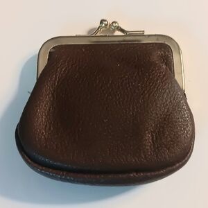 Gold Frame Coin Purse Wallet,Brown